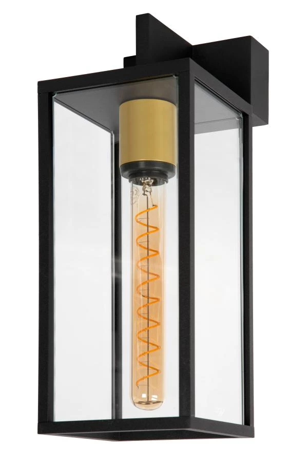 Lucide LAURENS - Wandlamp Buiten - 1xE27 - IP54 - Zwart - uit